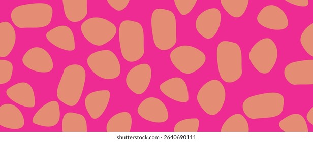 Vector flat background. Minimalistic, bright and trendy abstract polka dot pattern. Perfect for screensaver, poster, card, invitation or home decor.