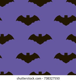 Vector flat bats seamless pattern