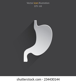 Vector flat belly icon. Eps 10.