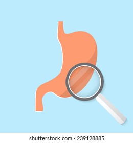 Vector flat belly icon. Eps 10 illustration.