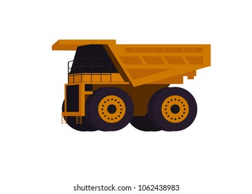 Vector flat big dump truck