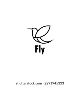 vector flat bird icon logo	
