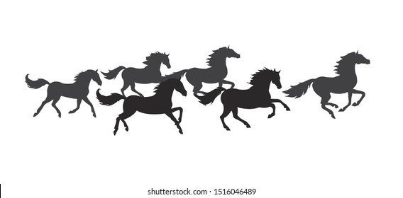 Similar Images, Stock Photos & Vectors of Trotting black and grey ...