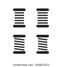 Vector flat black tailor thread icon