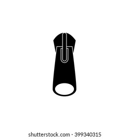 Vector flat black tailor zipper icon