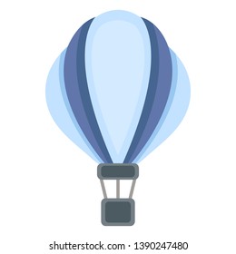 Vector Flat Blue Aerostat Balloon Icon