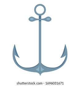 Vektorillustration Flaches blaues Ankersymbol