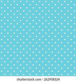 Vector flat blue heart texture, ornament, design elements for greeting card or packing paper, EPS 8