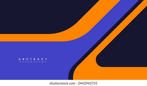 Vector Fondo de pantalla plano azul y naranja