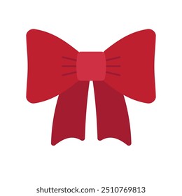 Vector flat bow tie isolated on white background