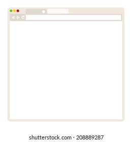 Vector flat browser design. Browser template.