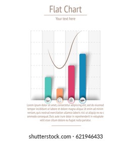 Vector flat business chart abstract background