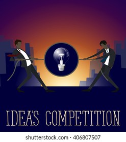 Vector flat business concept ideas competition