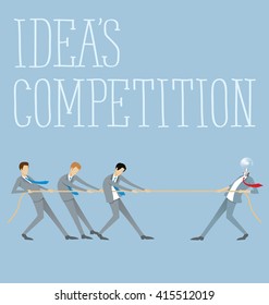Vector flat business concept ideas competition