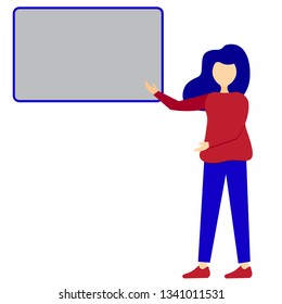 Vector flat business girl. 