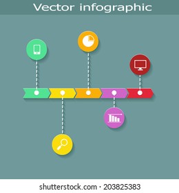 Vector flat business infographic design