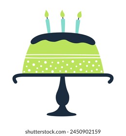 Vector flat cake isolated on white background
