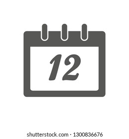 Vector Flat Calendar Icon design. Business calendar icon. Calendar icon concept. Calendar icon at 15 date.  Eps 10.
