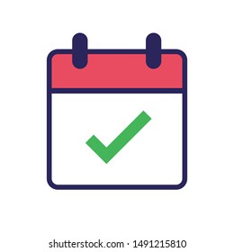 Vector Flat Calendar Icon design. Business calendar icon. Calendar icon concept.