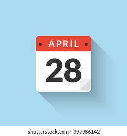 Vector Flat Calendar Icon design. Business symbol daily calendar design icon.