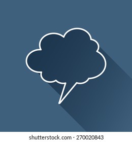 Vector flat callout icon isolated outline. Eps10