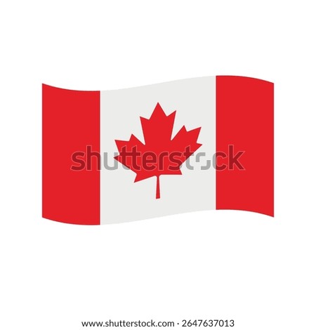 Vector flat Canada flag isolated on white background