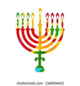 Vector flat candlestick isolated template