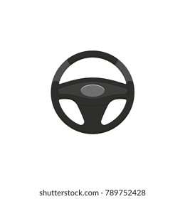 vector flat car service design objects icon. Auto steering wheel. Mechanics maintenance concept. Isolated illustration on a white background.