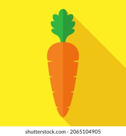 Icono de la flecha plana vectorial con una sombra larga