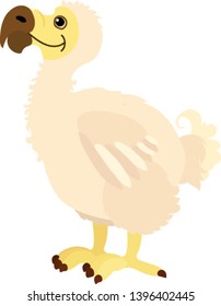 vector flat cartoon animal clip art dodo bird