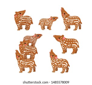 vector flat cartoon animal clip art