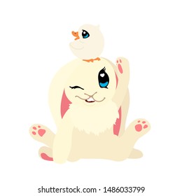 vector flat cartoon animal clip art