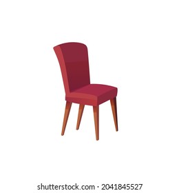 Vector flat cartoon chair isolated on empty background-modern furniture,room interior elements,comfort home life concept,web site banner ad design
