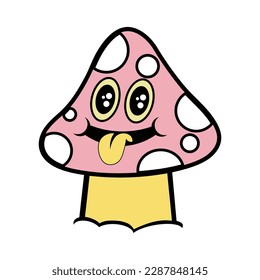 Vektorflache Zeichenkartoon Zeichentrickbild kawaii Symbol. Einzeln auf weißem Hintergrund.