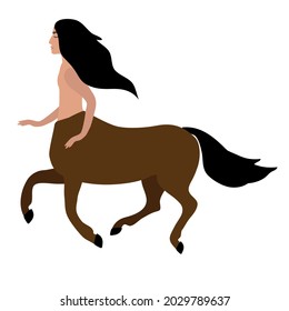 Vector flat cartoon colored centaur isolated on white background