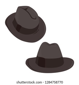  Vector flat cartoon of headwear, hat ,vector illustration isolated on white background