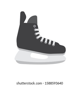 Vector flat cartoon hockey ice skate isolated on white background
