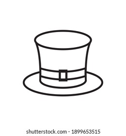 Vector flat cartoon leprechaun hat isolated on white background. St Patric day illustration