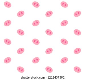 vector flat cartoon nose pig piglet isolated on white