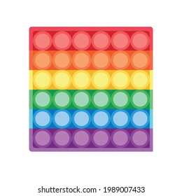 Vector flat cartoon pop it simple dimple isolated on white background