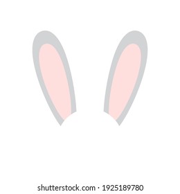 Vector Flat Cartoon Rabbit Bunny Ears Stock Vector (Royalty Free ...