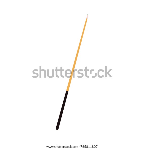 Vector Flat Cartoon Style Wooden Cue Stock Vector (Royalty Free ...