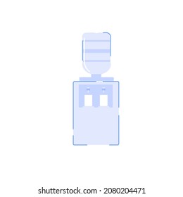 Vector flat cartoon water cooler isolated on empty background-equipment and office interior elements,workplace organization concept,web site banner ad design