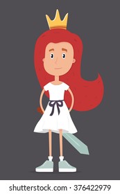 Vector Flat Character Little Princess