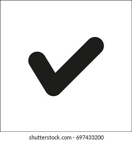 Vector Flat Check Mark Icon Stock Vector (Royalty Free) 697433200 ...