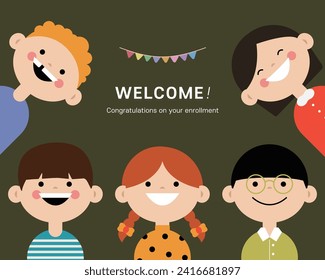 vector flat children illustration background