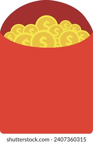 vector flat chinese new year lucky money illustration