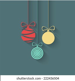 Vector Flat Christmas Balls