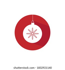 Vector Flat Christmas Balls icon