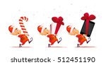 Vector flat christmas santa claus elf character portrait isolated. Cartoon style illustration. Happy New Year, Merry Xmas design element. Good for congratulation card, banner, flayer, leaflet, poster.